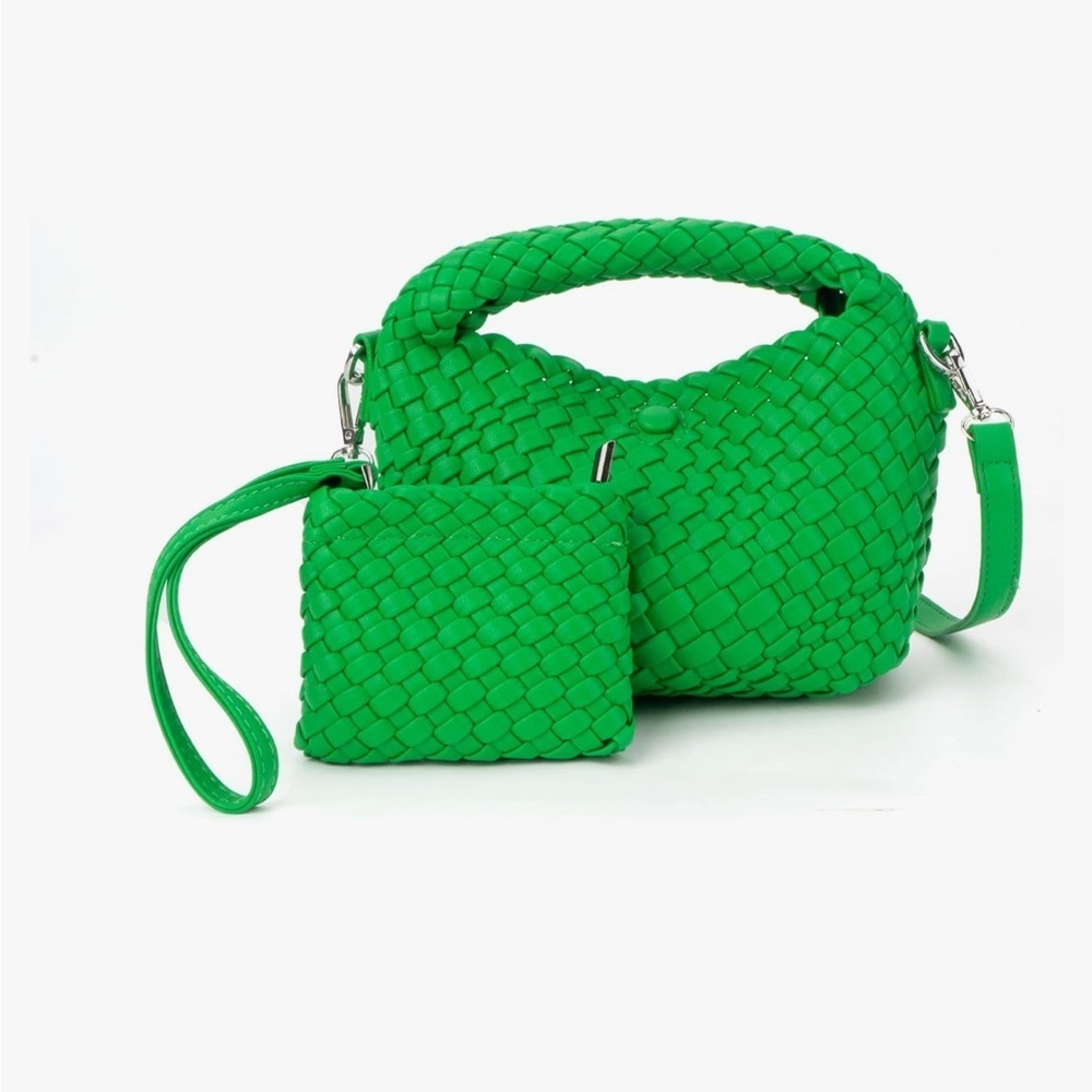 Green Woven Handbag Set - Picture 2 of 3